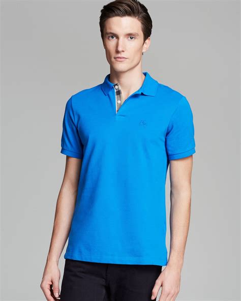 blue burberry shirt polo|burberry polo shirts for men.